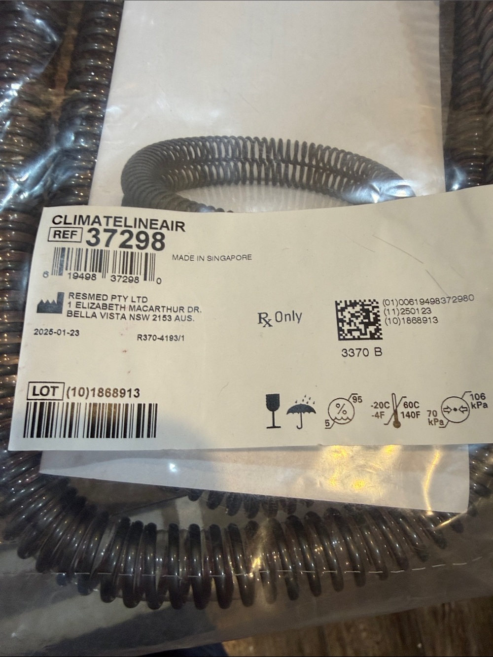Resmed Climate Line air Hose New 37298